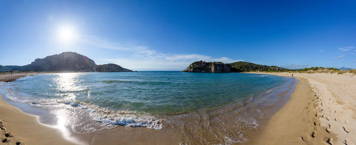 Panoramic view of beach against sky