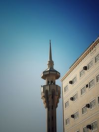 Low angle view of building against clear sky