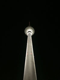 Low angle view of fernsehturm tower