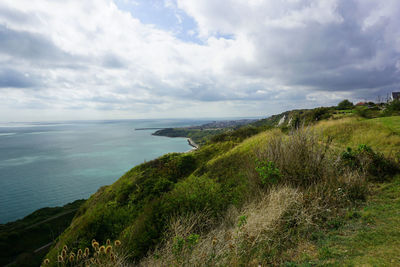 Scenic view of sea against sky