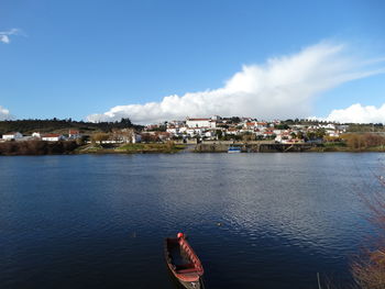 Scenic view of river against sky