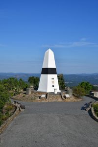 Lighthouse by sea against blue sky - vila de rei