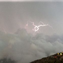 Low angle view of lightning in sky