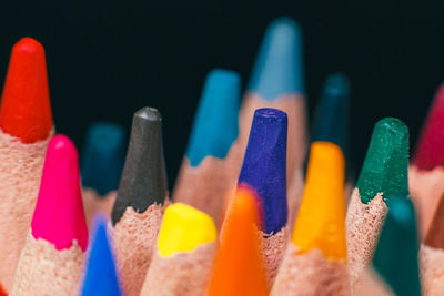 Close-up of multi colored pencils