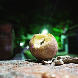 Close-up of apple on plant