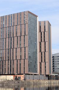 Exterior of modern building against blue sky