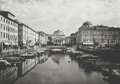 View of canal along buildings