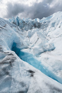 Scenic view of blue lake on perito moreno glacier