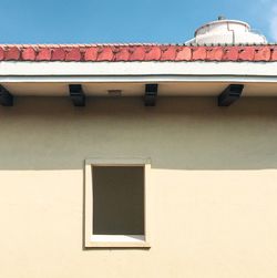 Low angle view of house against sky