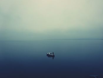 Scenic view of boats in sea