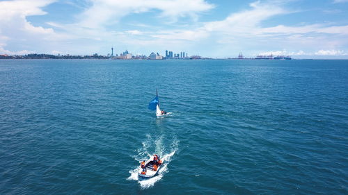 Scenic view of sea against sky
