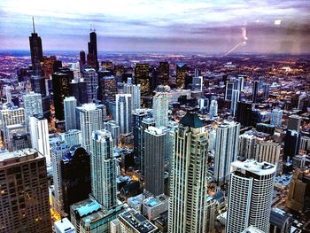 High angle view of cityscape