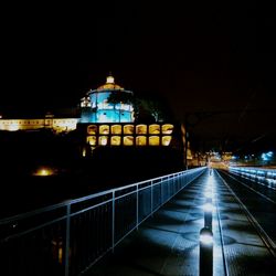 Illuminated city at night