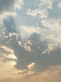 Low angle view of clouds in sky