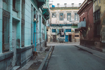 View of street amidst buildings