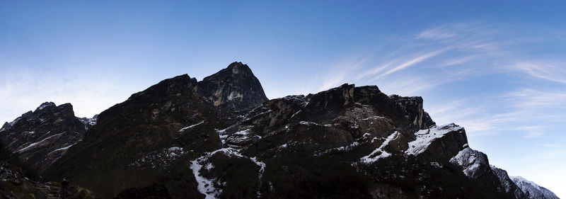 Panoramic shot of rocky mountains against sky