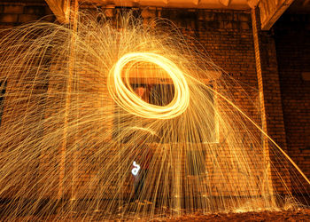 Wire wool at night