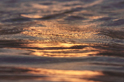 Full frame shot of sea during sunset