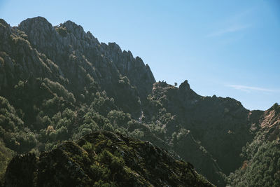 Panoramic view of mountains against sky