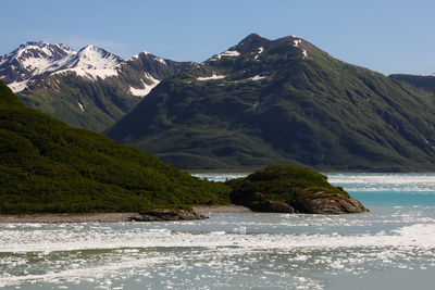 Landscape in alaska close to the hubbard glacier