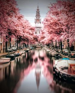 Reflection of buildings in canal