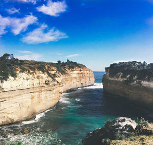 Rock formations in sea