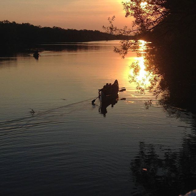 SUNSET OVER LAKE