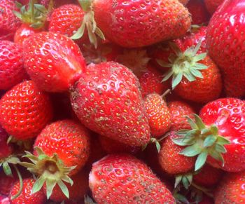 Full frame shot of strawberries