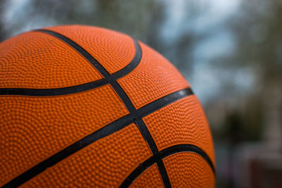 Close-up of basketball hoop