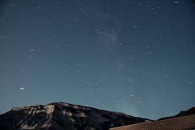 Low angle view of star field against sky at night