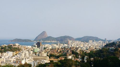 High angle view of city