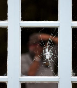 Close-up of glass window