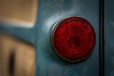 Close-up of red metal