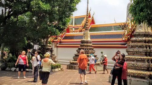 Tourists at temple
