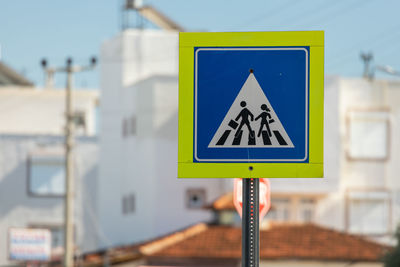 Close-up of road sign