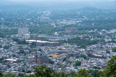 High angle view of townscape and cityscape