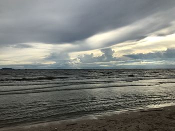 View of sea against cloudy sky