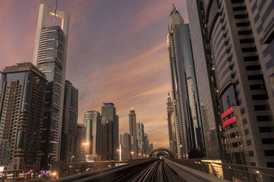 View of skyscrapers in city