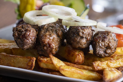 Close-up of food in plate