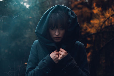 Portrait of boy in forest