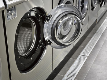 Close-up of washing machine 