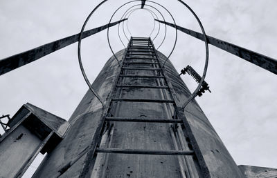 Low angle view of construction site against sky