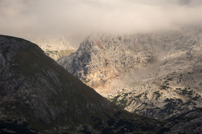 Steinernes meer, mountain landscape in bavaria, germany and austria in autumn