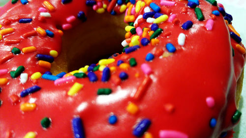 Close-up of multi colored ice cream