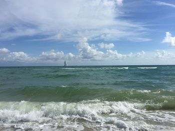 Scenic view of sea against sky