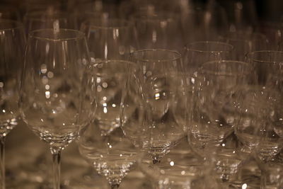 Close-up of beer in glass