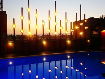 Close-up of illuminated lamp