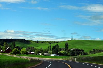 Country road passing through landscape