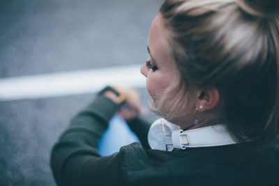 Close-up of young woman