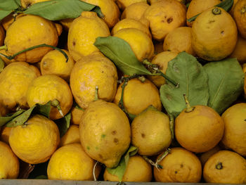 Full frame shot of fruits for sale in market